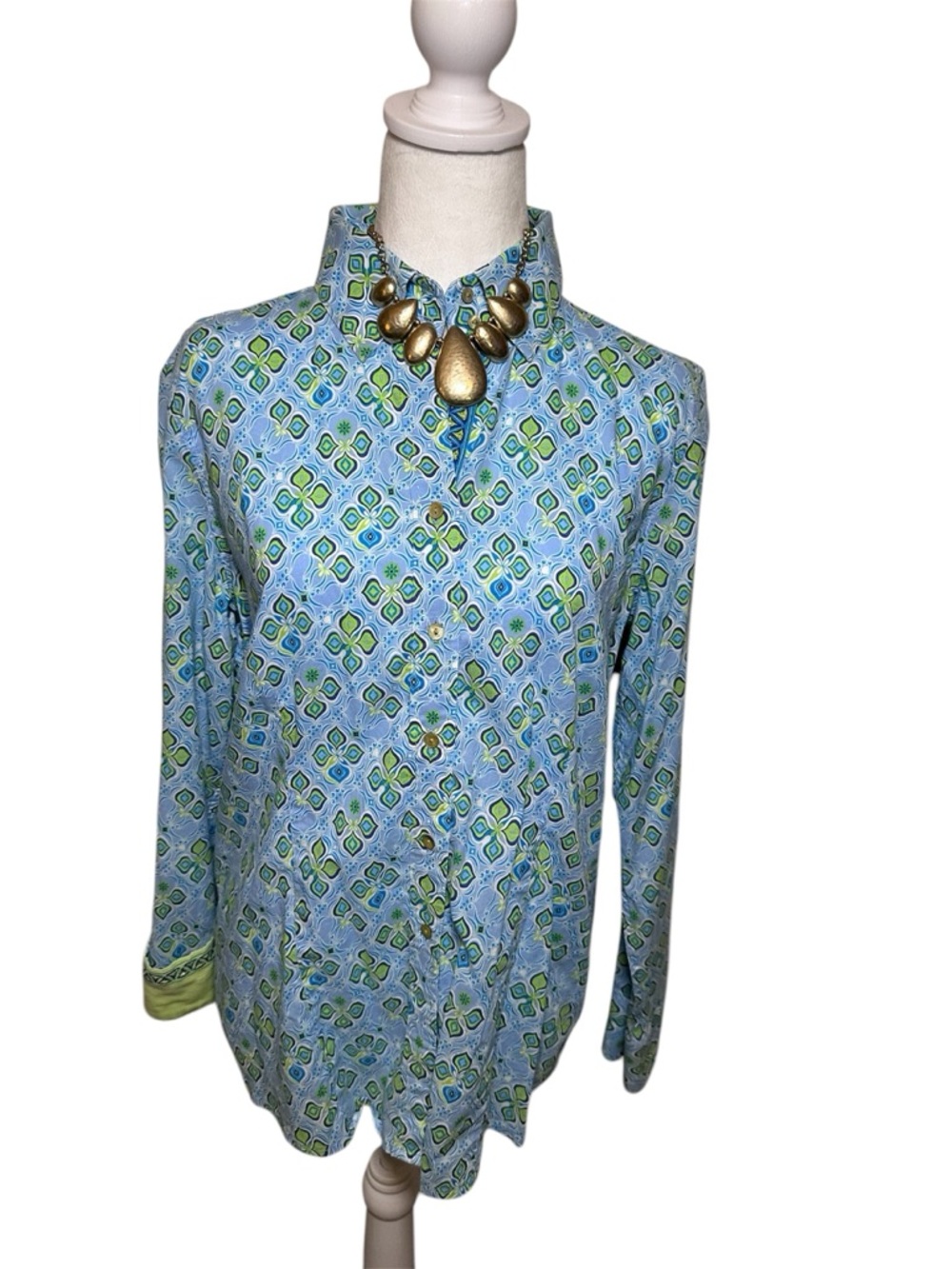 Robert Graham Women’s Long Sleeve Button Down Shirt SZ Small